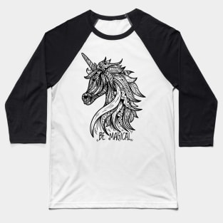 unicorn mandala awesome meditation design Baseball T-Shirt